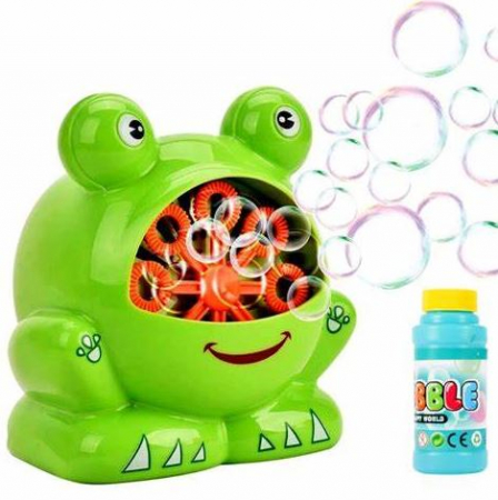 Jocuri si jucarii interactive - Broscuta electrica de facut baloane + rezerva lichid 120 ml