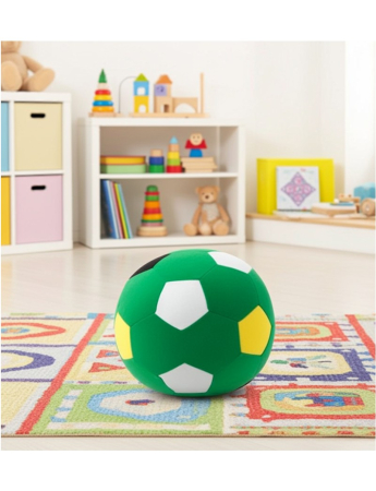 Jucarie de plus, minge de fotbal, verde, 20 cm, 12 luni + [1]