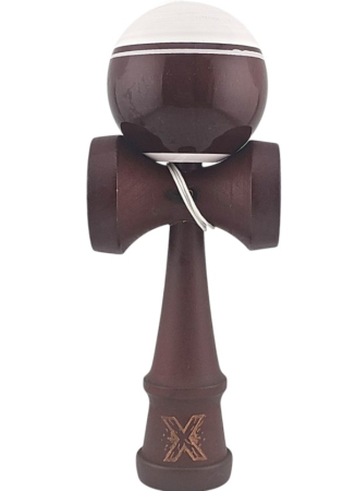 Toate produsele - Kendama X originala, Profesionala Limited, din lemn, 18 cm, Super Sticky, Alb/Maro inchis, ata rezistenta de 35 cm