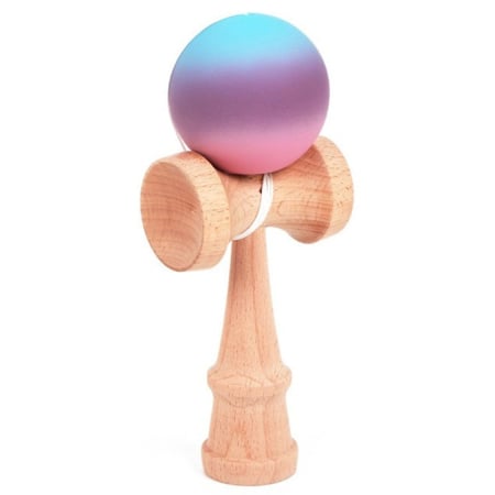 Toate produsele - Kendama X Originala Profesionala din Lemn Rubber Grip – Roz / Mov / Albastru