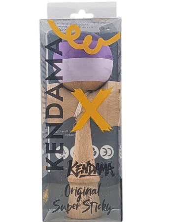 Kendama X Originala, Profesionala, Super Sticky din Lemn, 18 cm, Purpuriu/Mov/Lila [3]