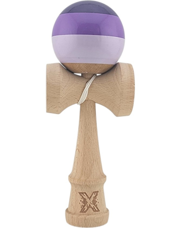 Toate produsele - Kendama X Originala, Profesionala, Super Sticky din Lemn, 18 cm, Purpuriu/Mov/Lila
