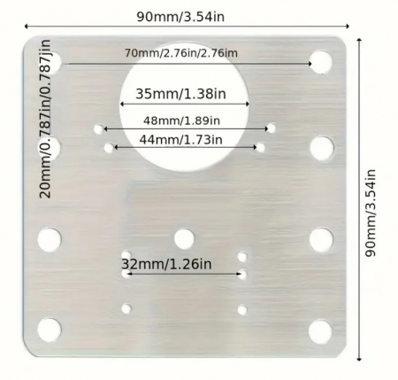 Kit reparatie balamale, 2 placi metalice + 12 holsuruburi [2]