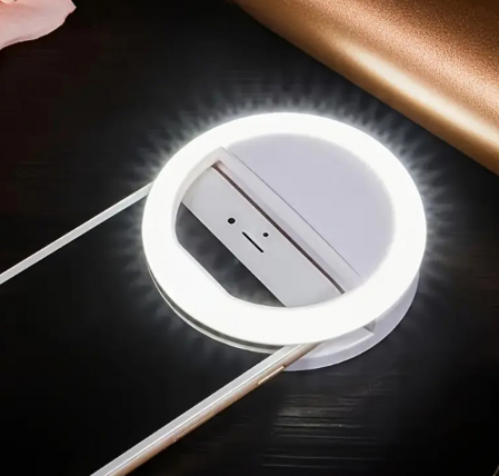 Veioze si felinare - Lampa circulara LED, reincarcabila, pentru selfie-uri, LIVE streaming, incarcare prin USB