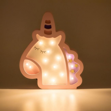 Lampa de veghe cu 14 leduri, model unicorn, 20x3x24cm