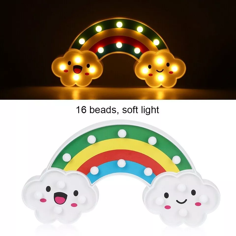 Toate produsele - Lampa de veghe cu 16 leduri, curcubeu, 30x3x16cm