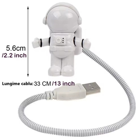 Lampa de veghe cu USB, model astronaut, 2 LED [4]