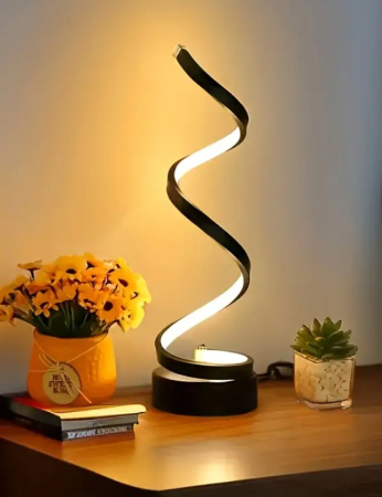 Veioze si felinare - Lampa LED cu USB, model spirala, 3 moduri de iliminare, 12x37 cm