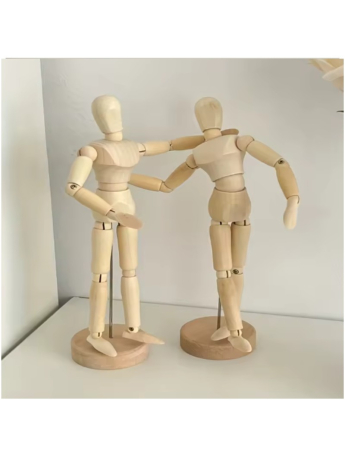 Manechin educativ din lemn, 15 cm, 3 ani + [2]