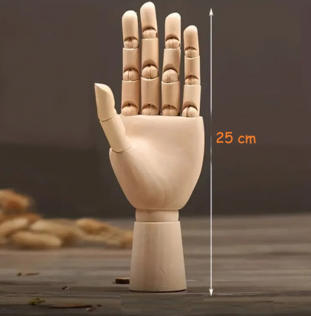 Flori artificiale si decoratiuni - Manechin mana din lemn, 25 cm