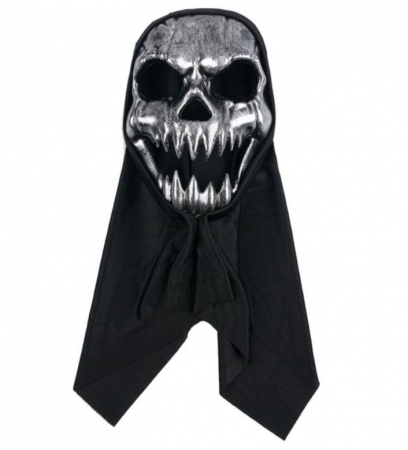 Halloween - Costume si decoratiuni - Masca Halloween craniu cu gluga, marime universala
