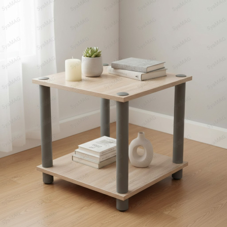 Mobilier mic - Masuta cafea cu 2 niveluri, stejar, 34x30x31 cm