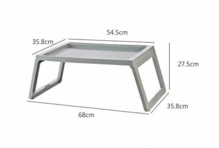 Masuta gri cu picioare pliante, pentru laptop sau servire mic-dejun [2]