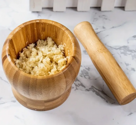 Mojar din bambus cu pistil, premium, 10x11 cm [1]