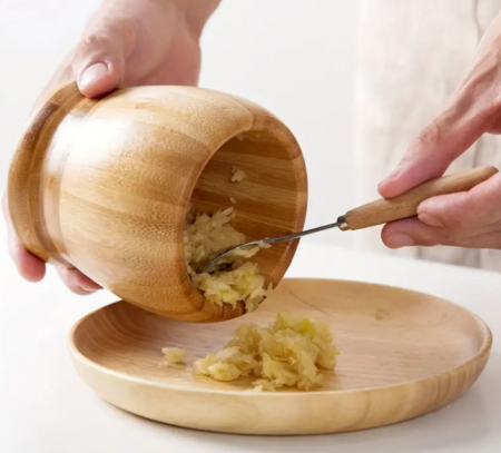 Mojar din bambus cu pistil, premium, 10x11 cm [2]