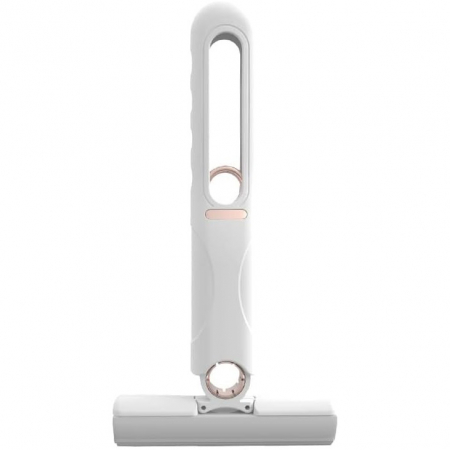 Curatenie - Mop de mana, mini-portabil, cu sistem de stoarcere, dispozitiv de curatat manual, cu burete absorbant, material PVA, multisuprafete si geamuri, 29.5 x 15.5 cm, alb