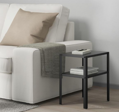 Mobilier mic - Masuta otel, negru, 37x28 cm