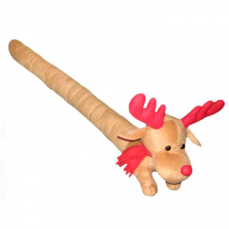 Craciun – Decoratiuni, costume si accesorii festive - Opritor usa, anti curent, model de Craciun, ren 3D, 60x10 cm