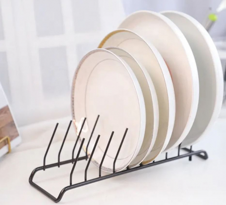 Bucatarie si servire - Organizator din otel pentru farfurii, 28x9x8 cm