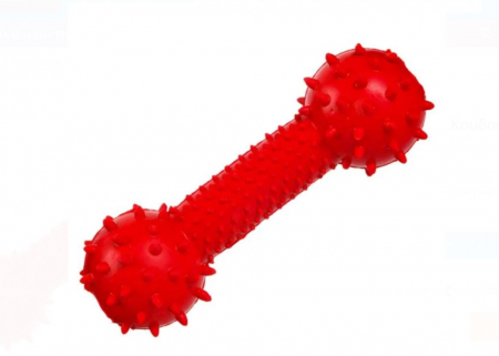 Jucarii animale - Os rosu cu clopotel, 15 cm