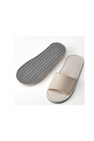 Papuci comozi, moi, din spuma si material textil, antiderapant, marime L/XL, bej [1]