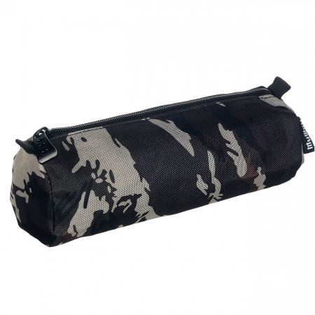 Rucsacuri, curele si accesorii - Penar cilindric, model camuflaj, 19x8 cm