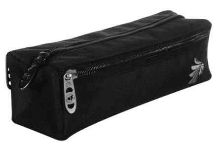 Ingrijire personala - Penar cu 3 compatimente, negru, 20x6x6 cm