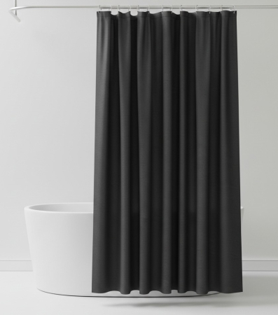 Toate produsele - Perdea de dus cu 12 inele plastic incluse, impermeabila si rezistenta, 180x200 cm, peva, negru