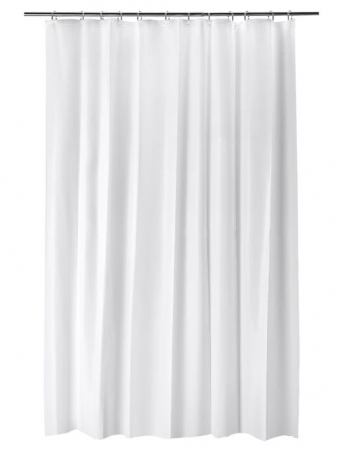 Baie - Perdea de dus cu 12 inele plastic incluse, 200x180 cm, alba