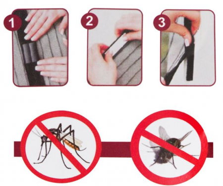 Perdea anti-insecte, din fibra de poliester, inchidere magnetica, 220x150 cm [1]
