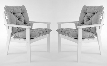 Perna gri pentru scaun cu spatar si sistem prindere, 50x100x12,5 cm [0]