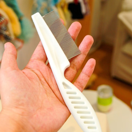 Pieptan pentru paduchi, maner ergonomic din plastic dur, dinti din otel inoxidabil [1]