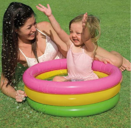 Piscine gonflabile - Piscina multicolora pentru bebelusi, 61x22cm