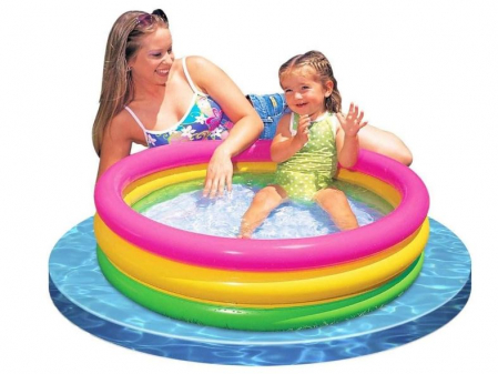 Piscine gonflabile - Piscina multicolora pentru bebelusi, 86x25 cm