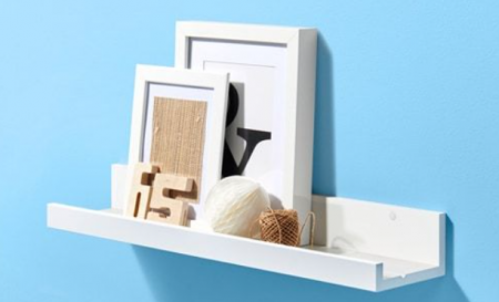 Polita din MDF alba, feronerie inclusa, 55x12 cm [2]