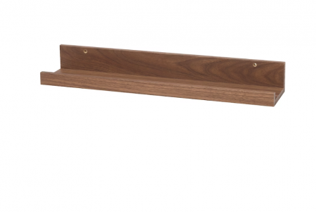 Mobilier mic - Polita din MDF, aspect nuc, feronerie inclusa, 55x12 cm