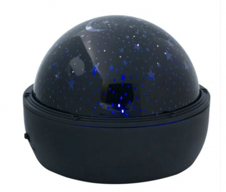 Lampa cu proiector led cu stelute albastre ce se rotesc, 17x17x18 cm