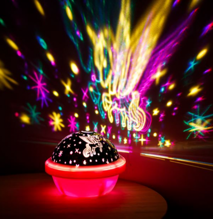 Jocuri si jucarii interactive - Proiector LED, lampa de veghe, model unicorn, Ø13 x 10.5 cm