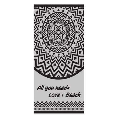 Prosop de plaja mandala, All you need=love+beach, 180x100 cm [1]