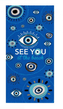 Prosop de plaja bumbac, See You At The Beach, 150x75 cm [0]