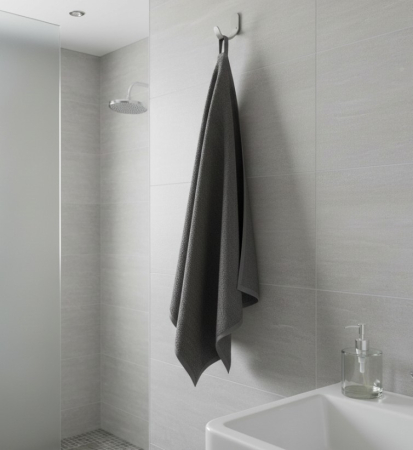 Prosop din bumbac 100%, gri inchis, 50x100 cm, utilizare universala [1]