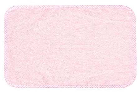 Baie - Prosop pentru copii, bumbac, margine in carouri, roz, 50x30 cm