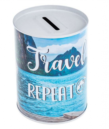 Pusculita metalica, Work Save Travel Repeat, Ø7.5x10.5 cm [1]