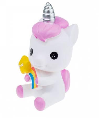 Decoratiuni - Pusculita pentru copii, model unicorn, plastic, 11x12x22 cm