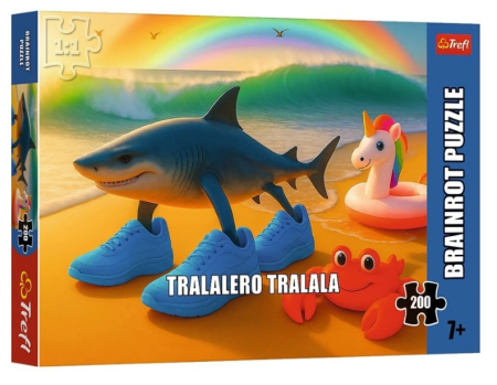 Puzzle Brainrots Tralalero Tralala, 200 piese, 48x34 cm, 7 ani + [1]