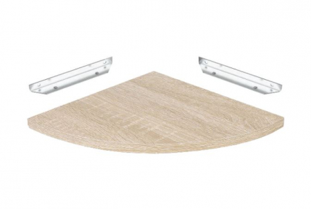 Raft de colt cu suport fixare ascuns, MDF Stejar, 25x25 cm [2]