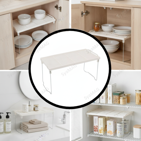 Bucatarie si servire - Raft organizator, suprapozabil, 30x14x16 cm
