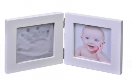 Toate produsele - Rama foto din lemn - KIT amprenta bebelusi, 9,2 x 9,2 cm