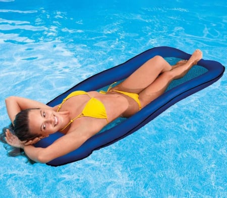 Accesorii inot si gonflabile - Saltea gonflabila pentru plaja si piscina, model cu plasa, 1.78 x 0.94 m