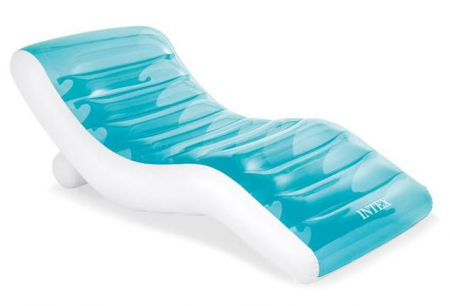 Accesorii inot si gonflabile - Saltea gonflabila pentru plaja si piscina, tip sezlong, model curbat, turcoaz, 1.9 x 0.9 m